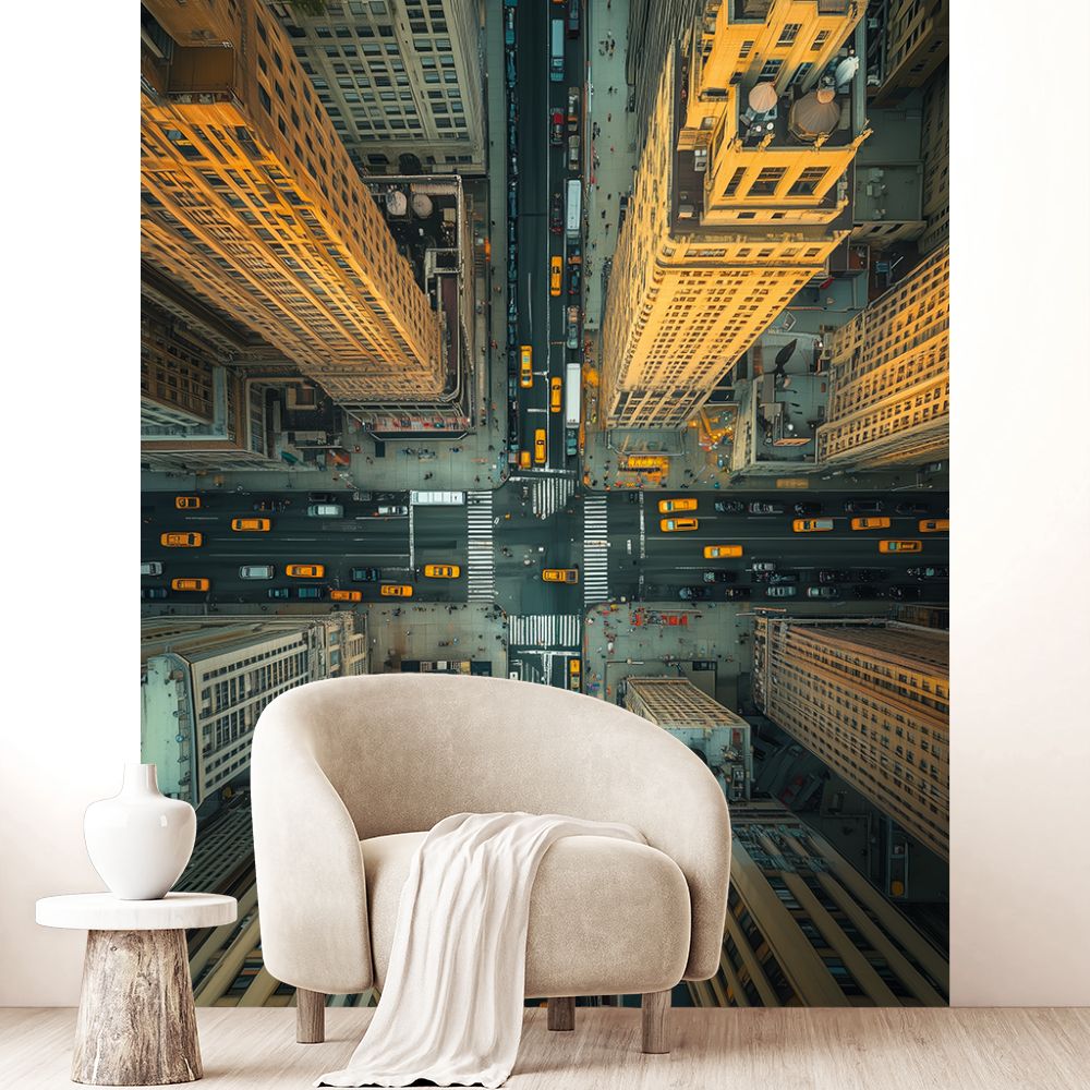 Papier peint "Perspective urbaine captivante"