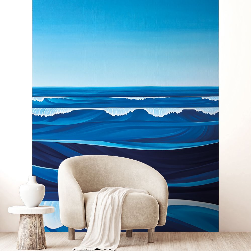 Papier peint "Vagues marines apaisantes"