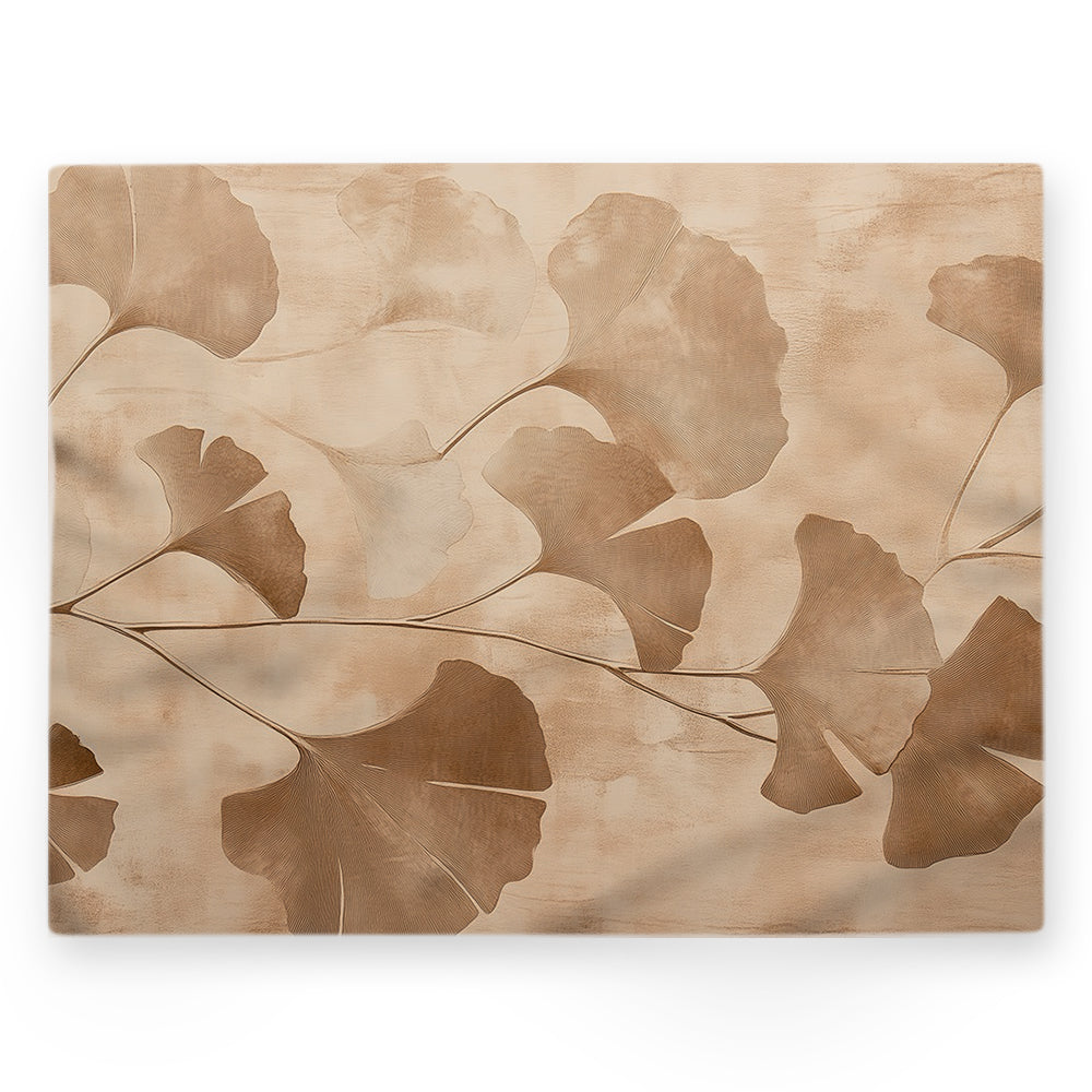 Nappe feuilles – Beige – 140×220 cm