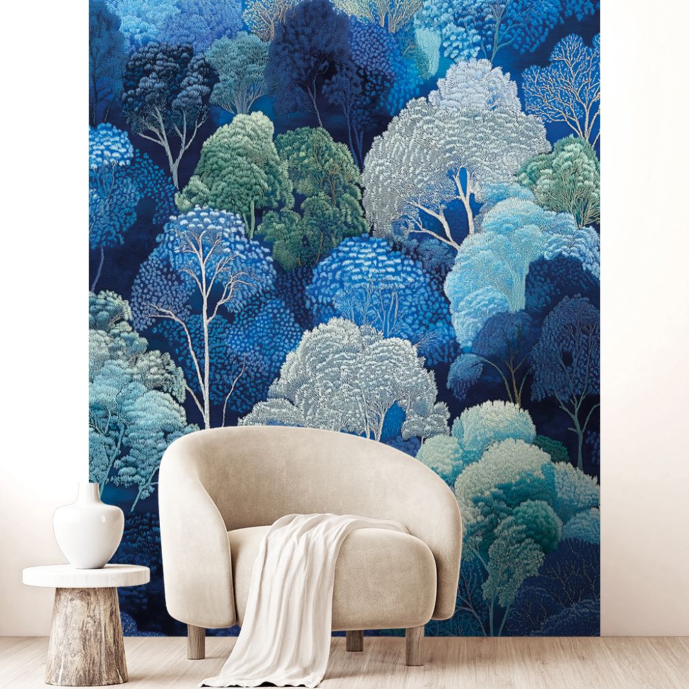 Papier peint "Paysage boisé serein"