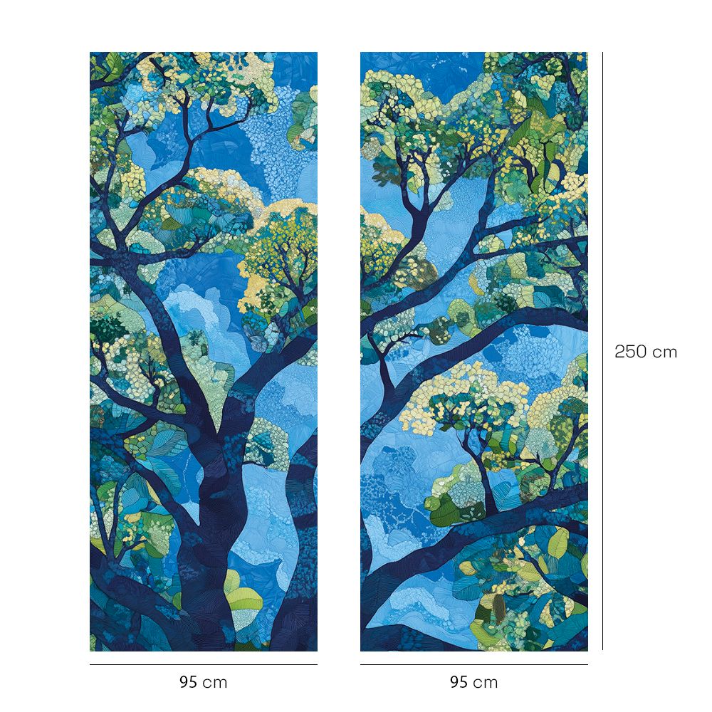 Papier peint "Arbre bleu vibrant"
