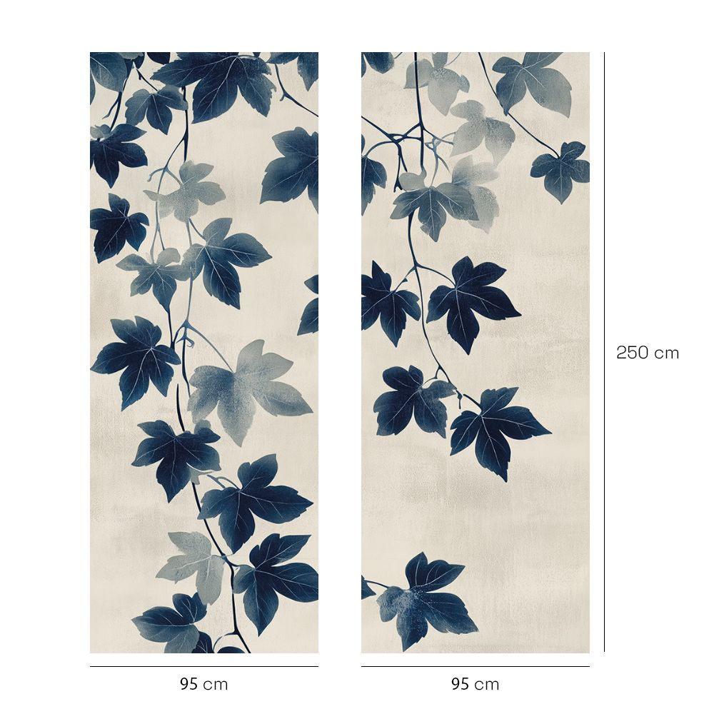 Papier peint "Feuilles suspendues délicates"