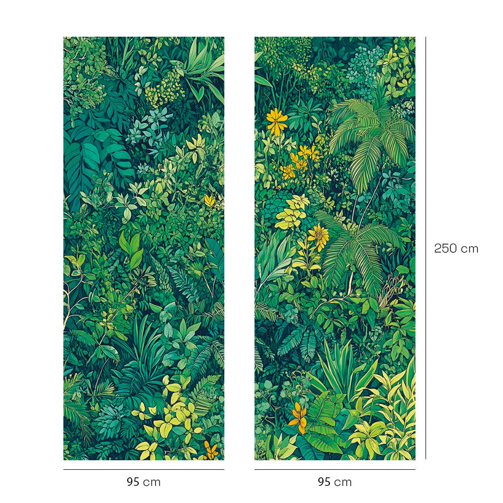 Papier peint "Lush verdant foliage"