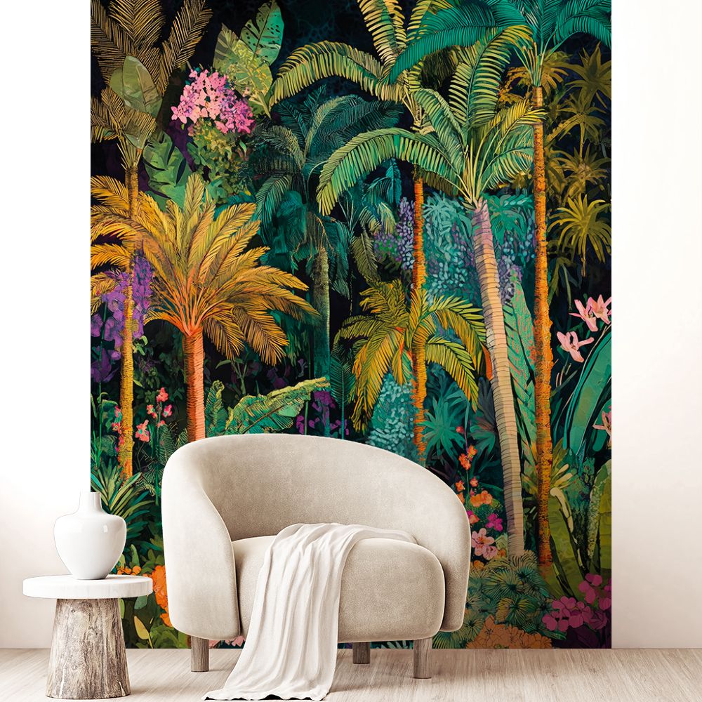 Papier peint "Forêt luxuriante exotique"