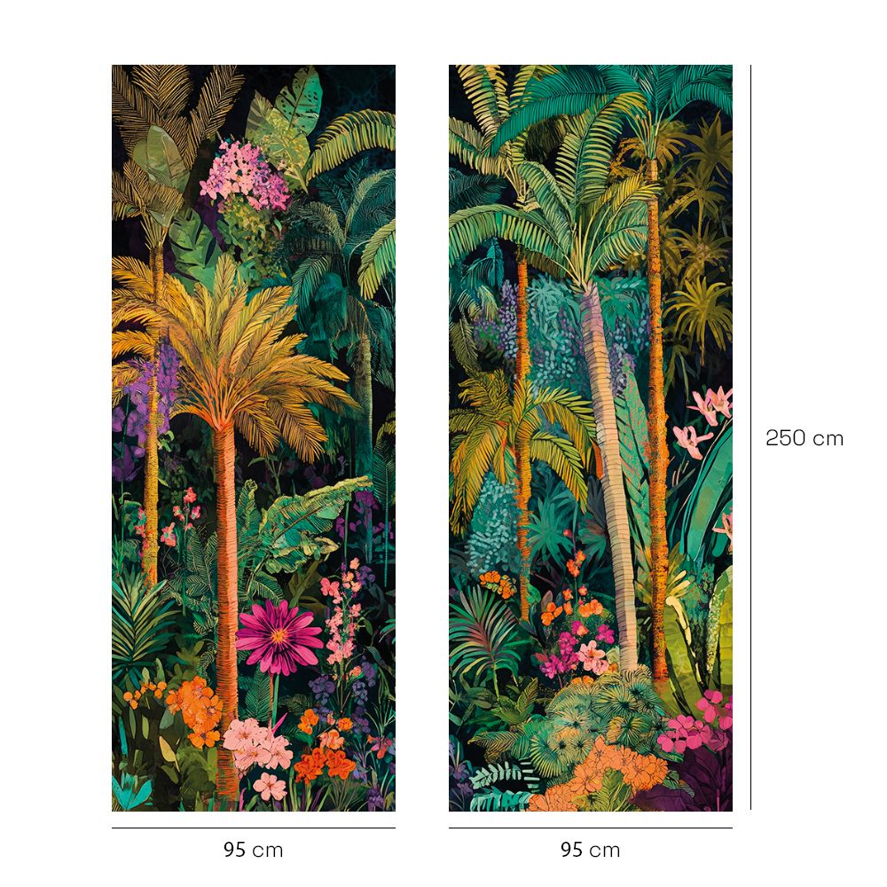 Papier peint "Forêt luxuriante exotique"