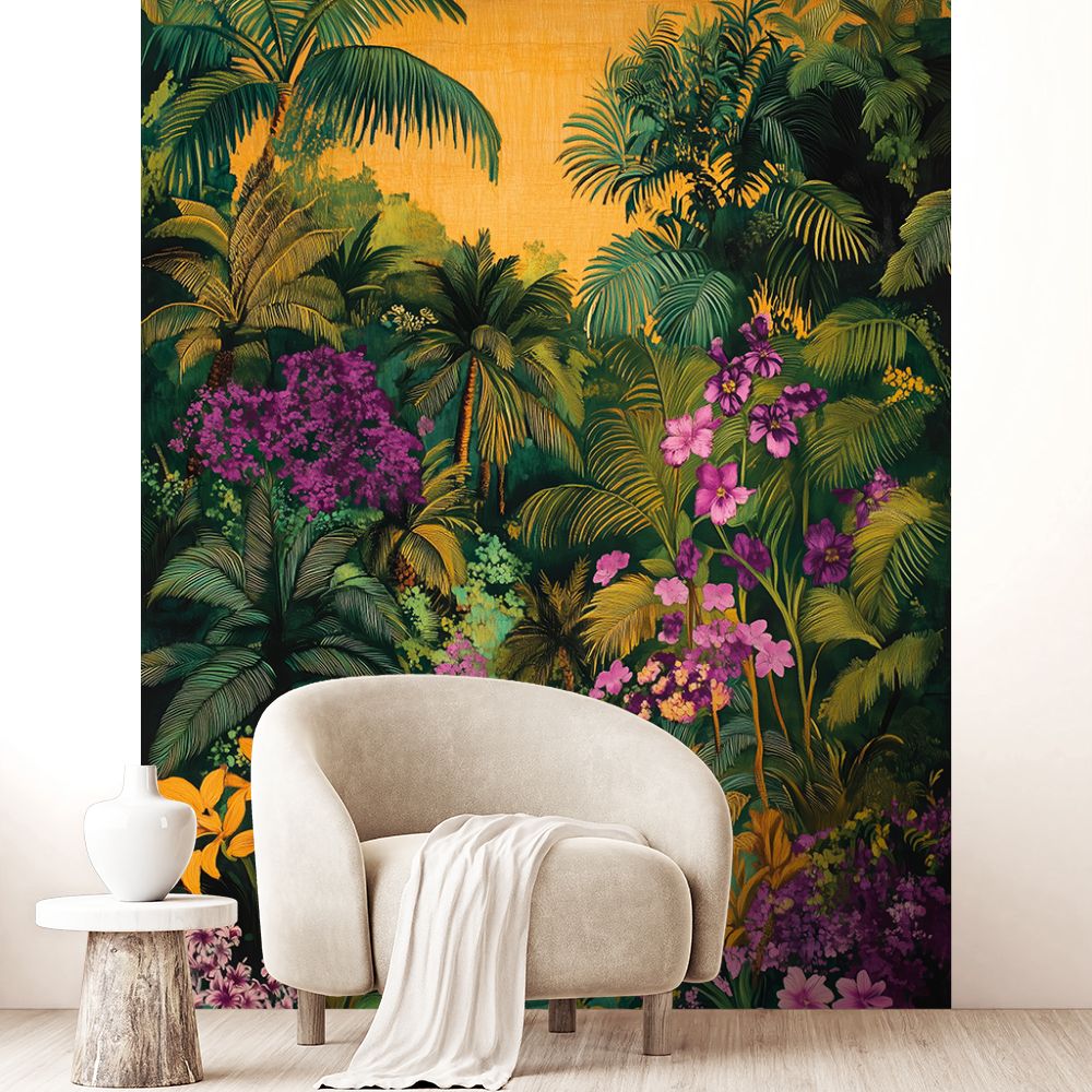 Papier peint "Paysage tropical luxuriant"