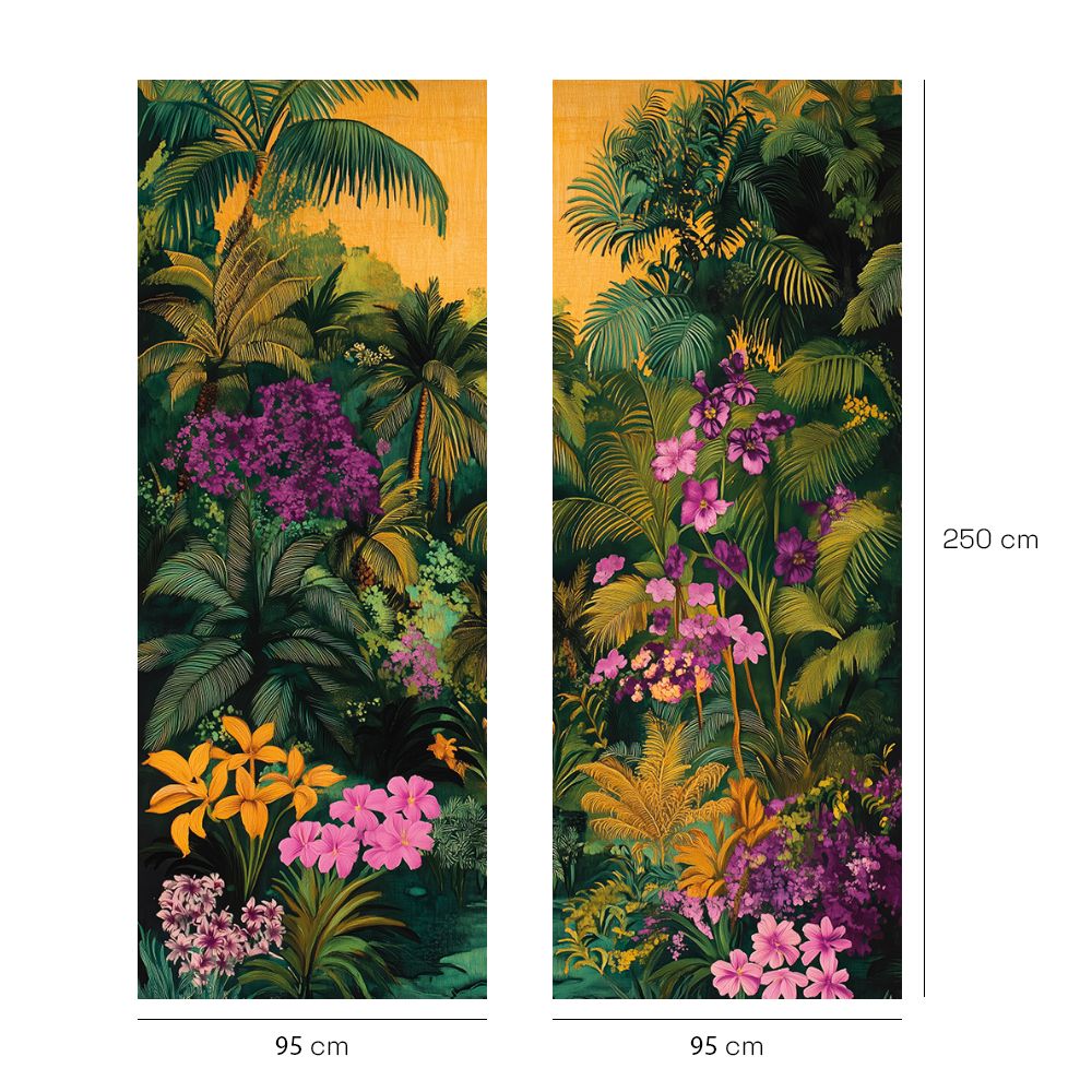 Papier peint "Paysage tropical luxuriant"
