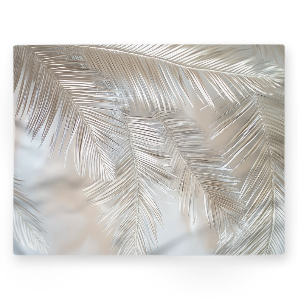 Nappe feuilles – Blanc – 140×220 cm