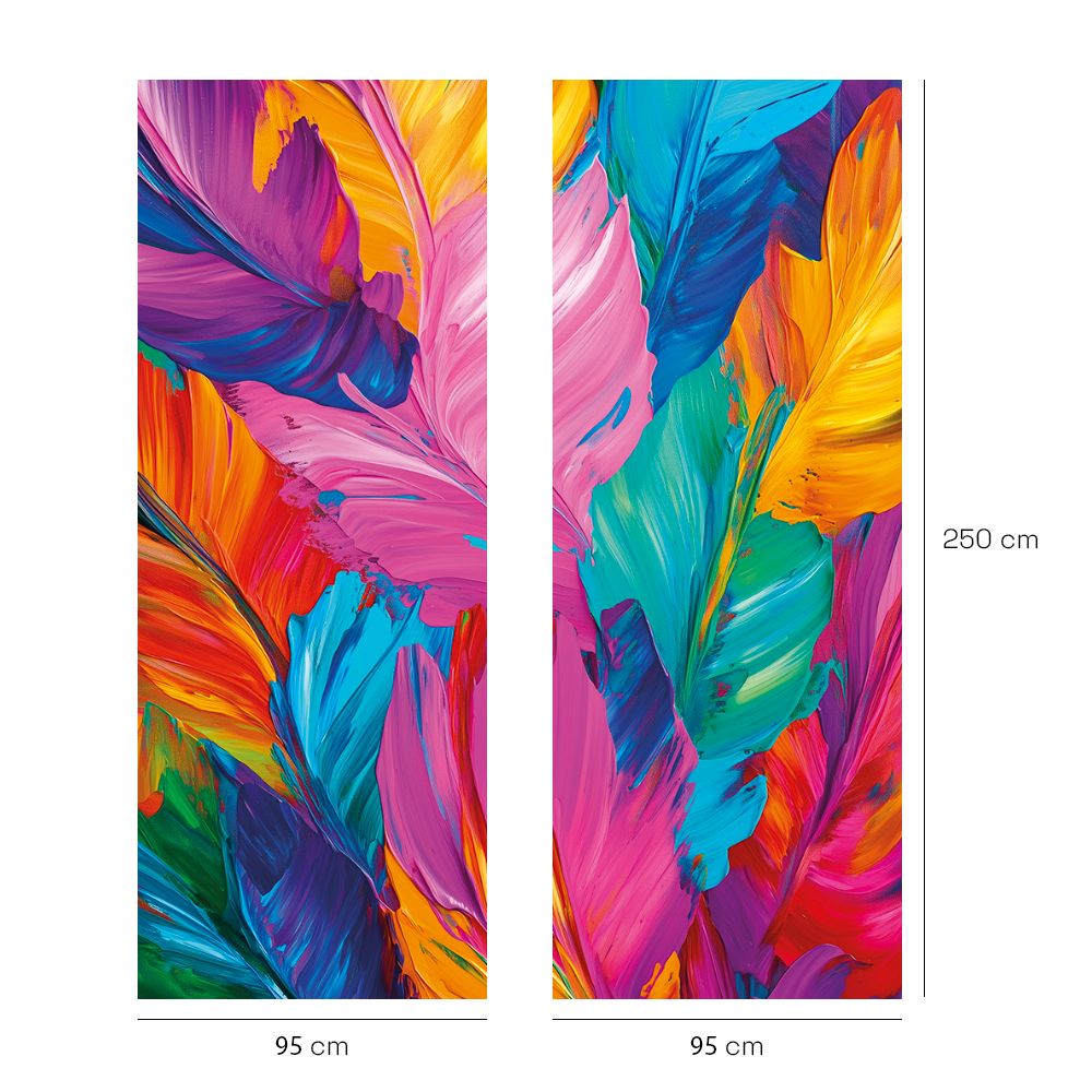 Papier peint "Plumes colorées abstraites"