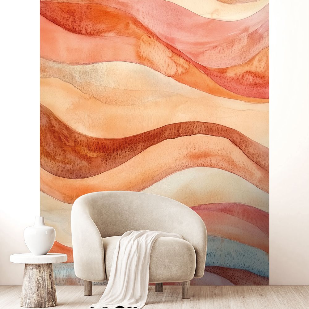Papier peint "Vagues douces et fluides"