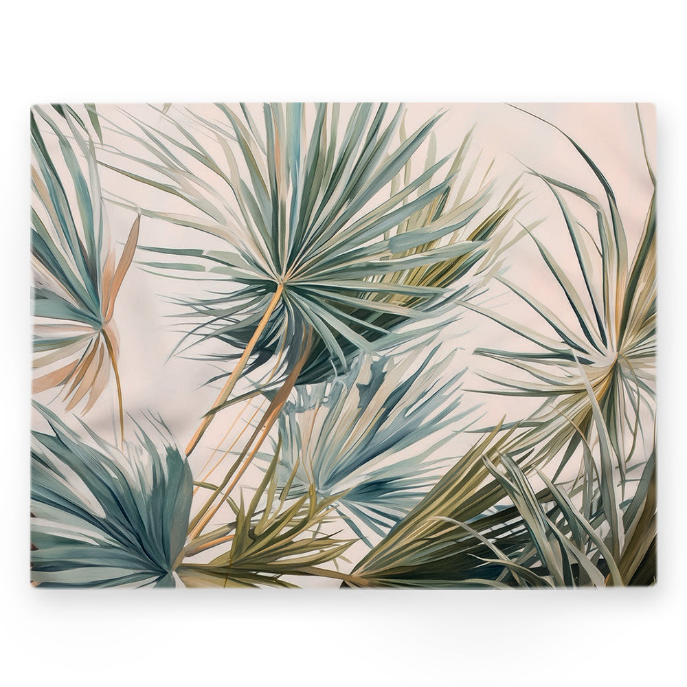 Nappe feuilles tropicales – Vert – 140×220 cm