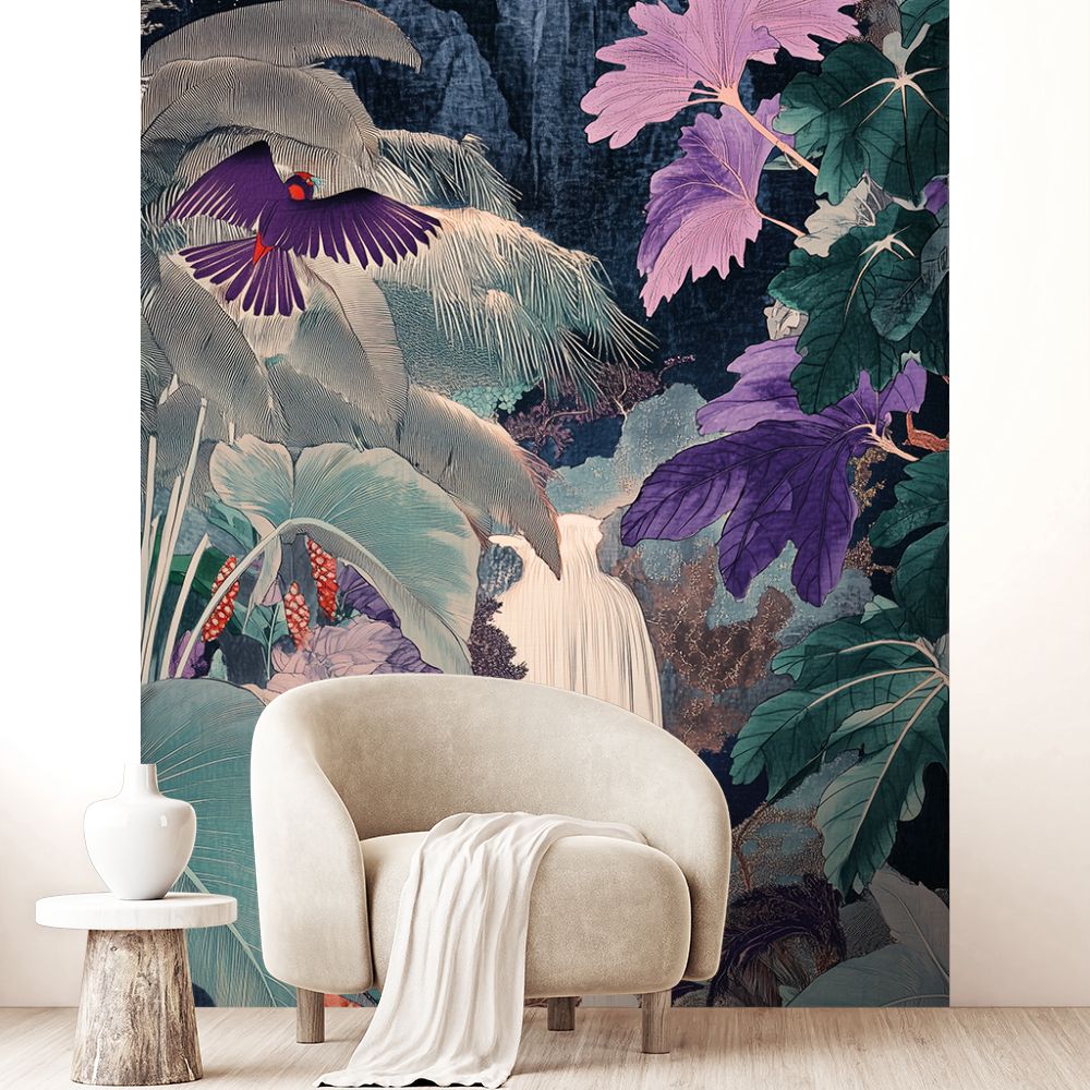 Papier peint "Scène exotique sereine"