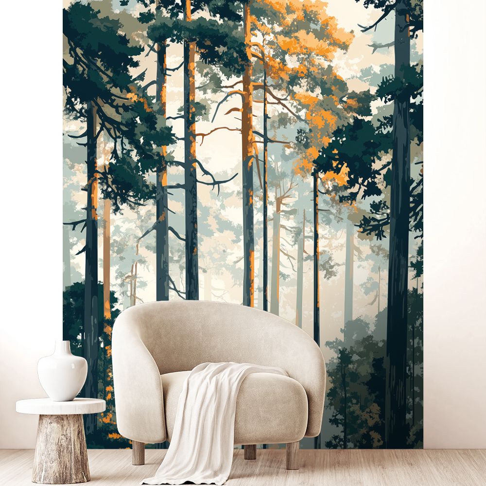 Papier peint "Forêt envoûtante"