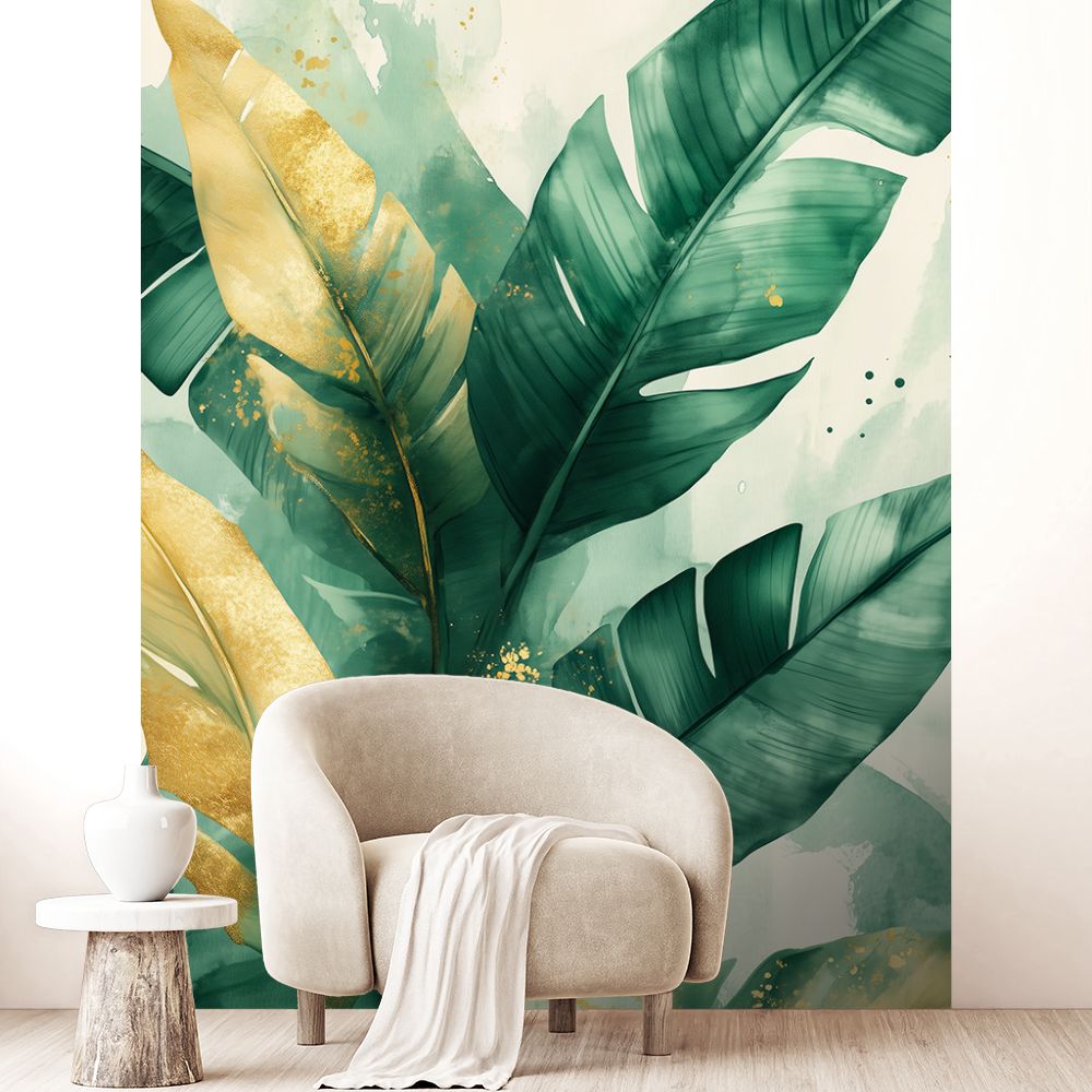 Papier peint "Feuillage tropical élégant"