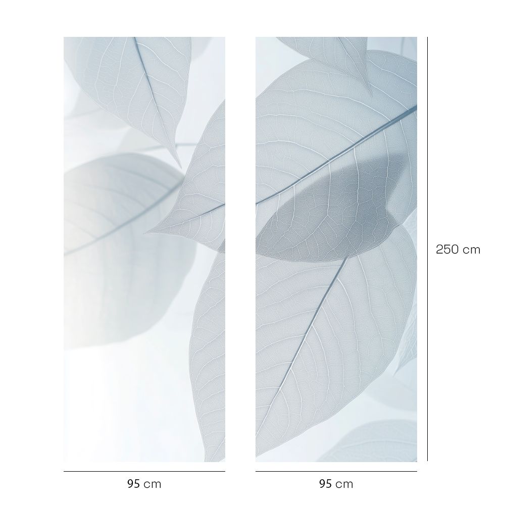 Papier peint "Grandes feuilles apaisantes"