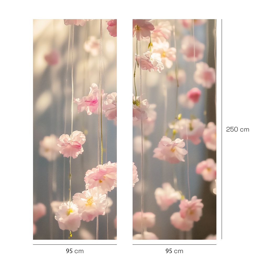 Papier peint "Fleurs suspendues"