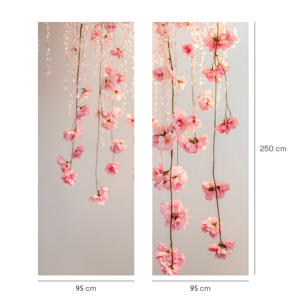 Papier peint "Fleurs suspendues"
