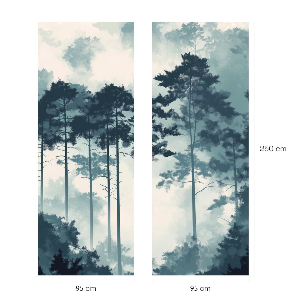Papier peint "Forêt mystérieuse élégante"