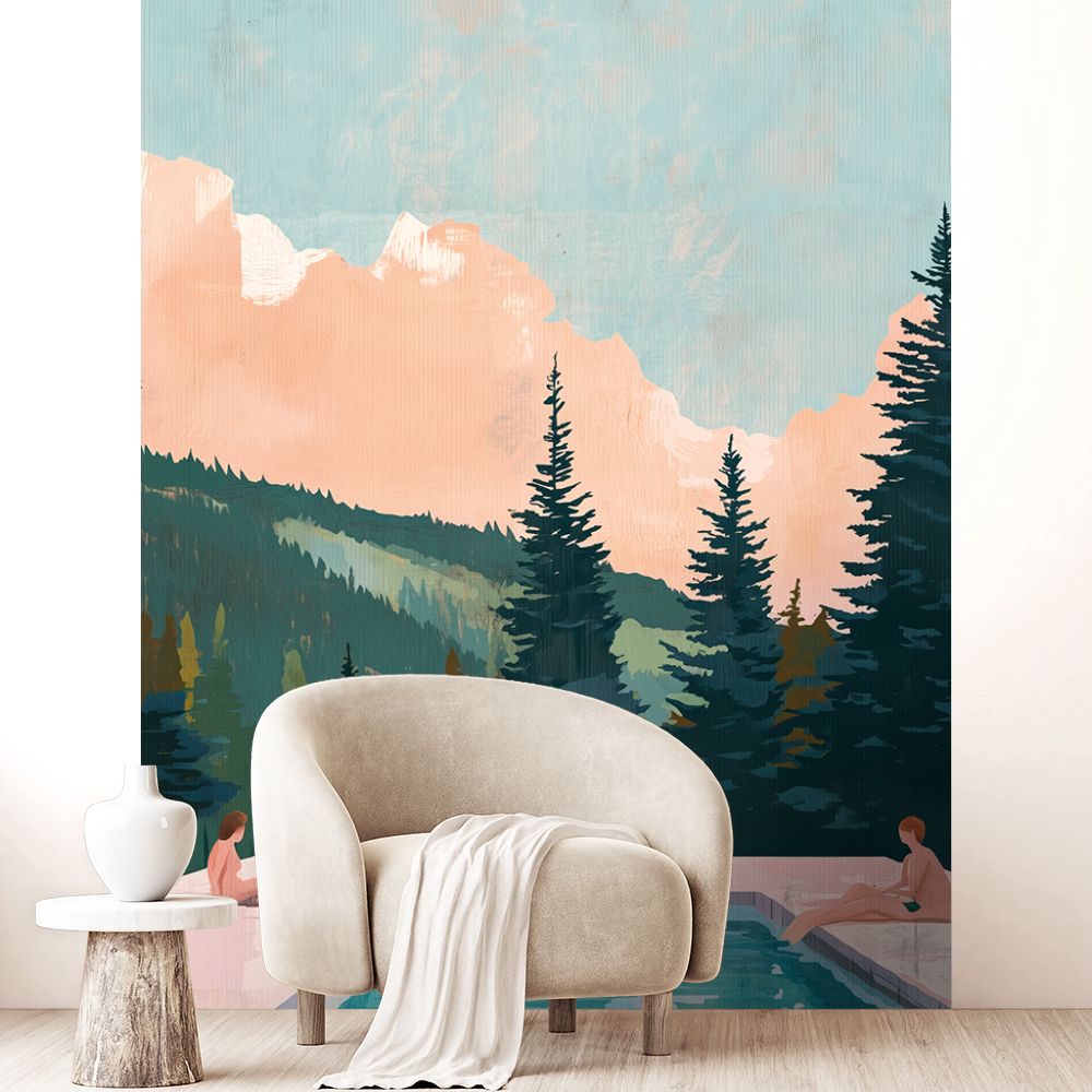 Papier peint "Oasis montagneuse relaxante"