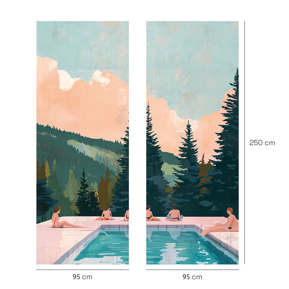 Papier peint "Oasis montagneuse relaxante"