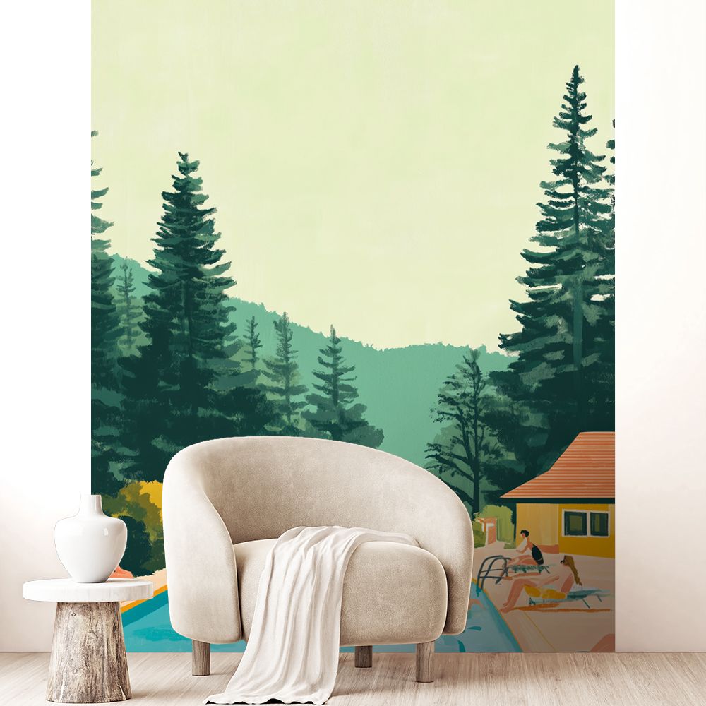 Papier peint "Détente au bord"