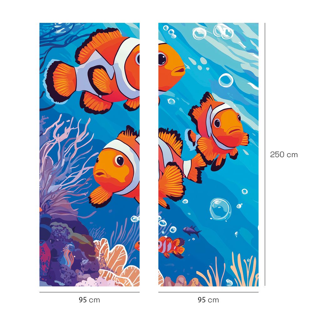 Papier peint "Poissons colorés"