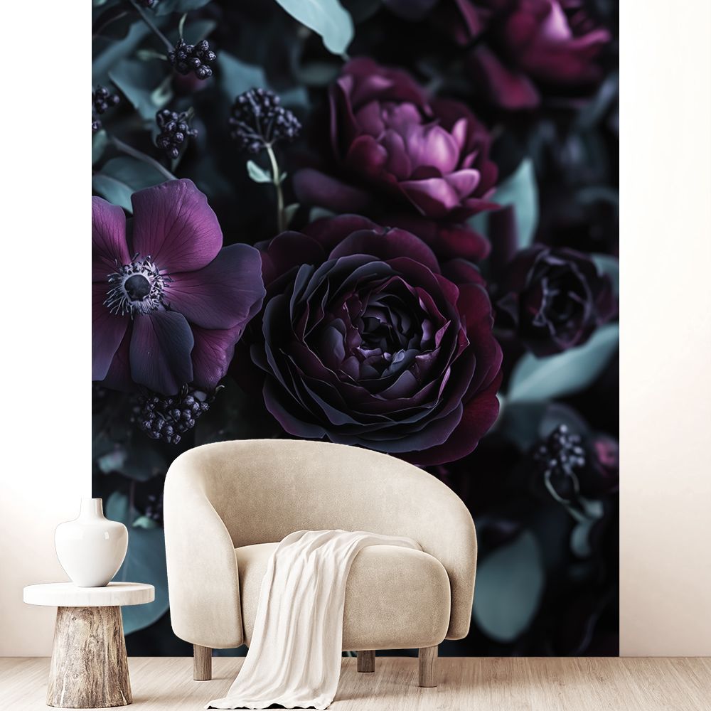 Papier peint "Fleurs élégantes"