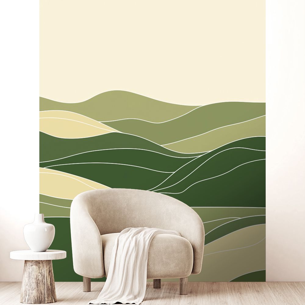 Papier peint "Paysage ondulant apaisant"