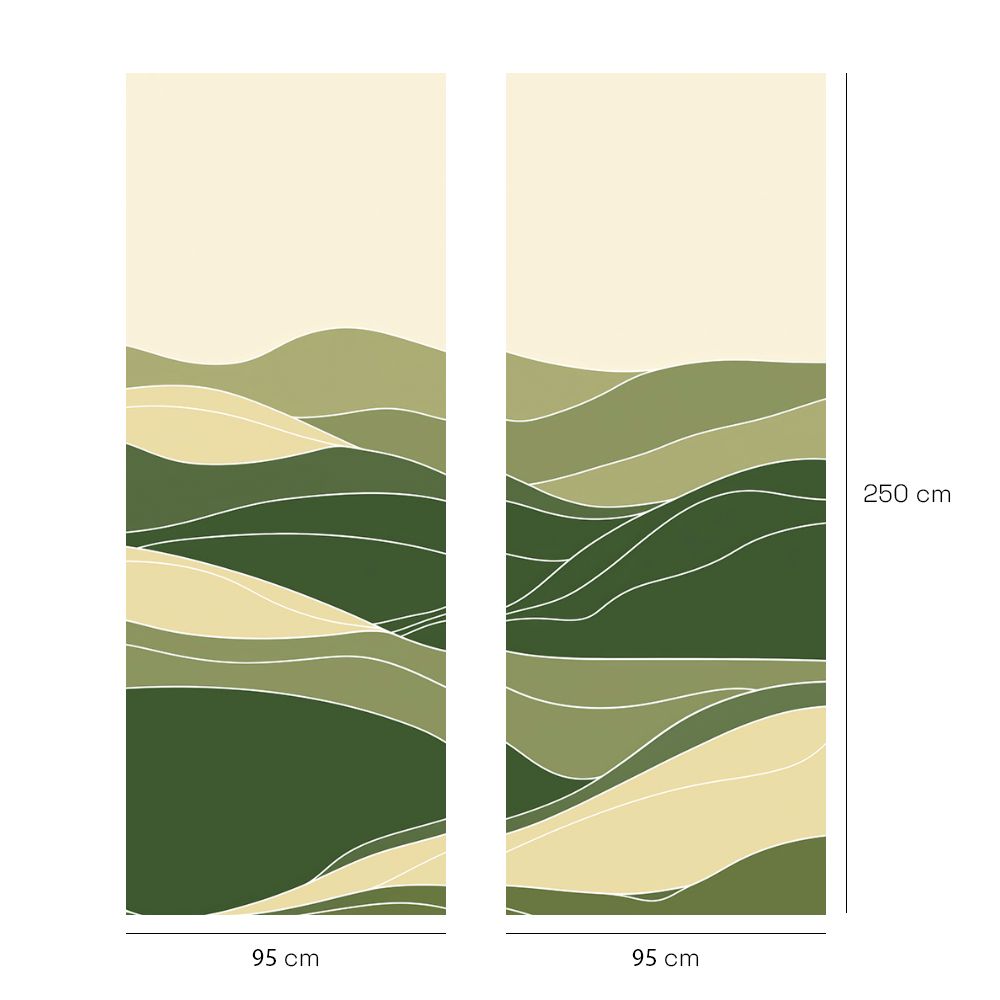 Papier peint "Paysage ondulant apaisant"