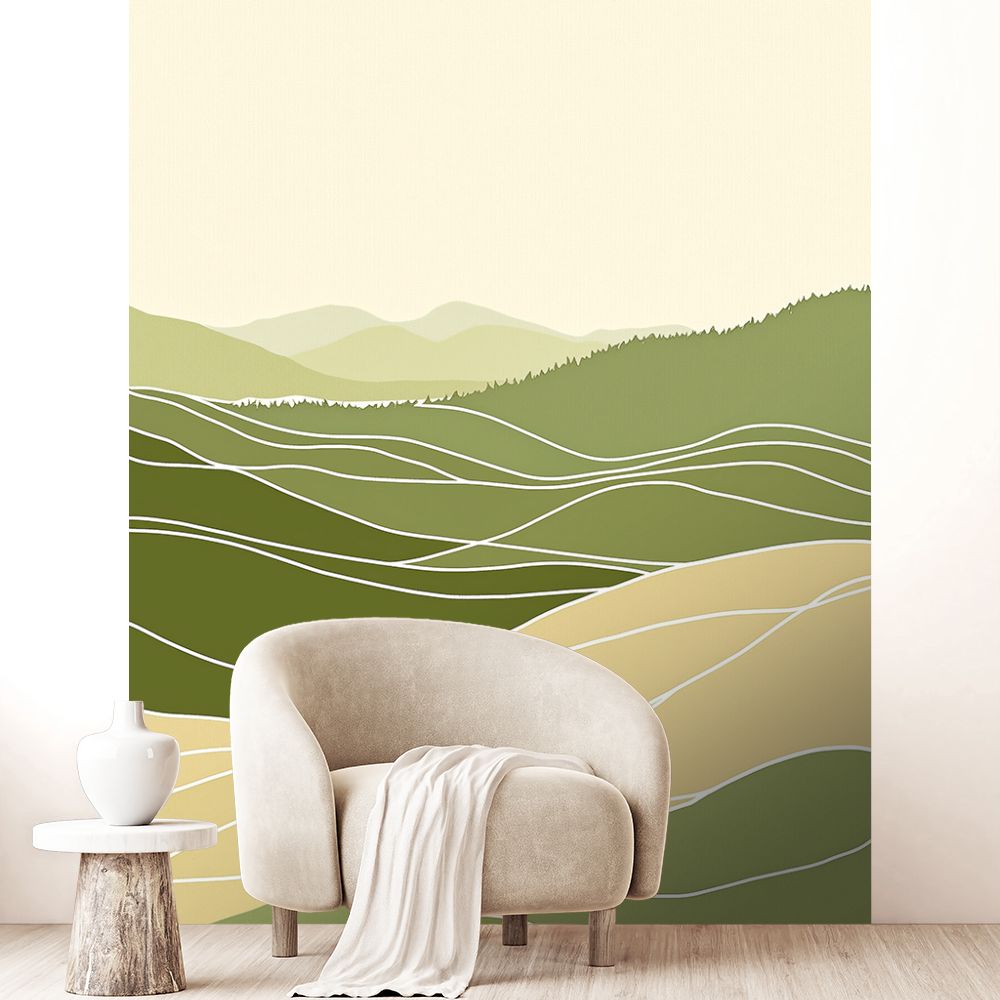 Papier peint "Paysage doux et serein"