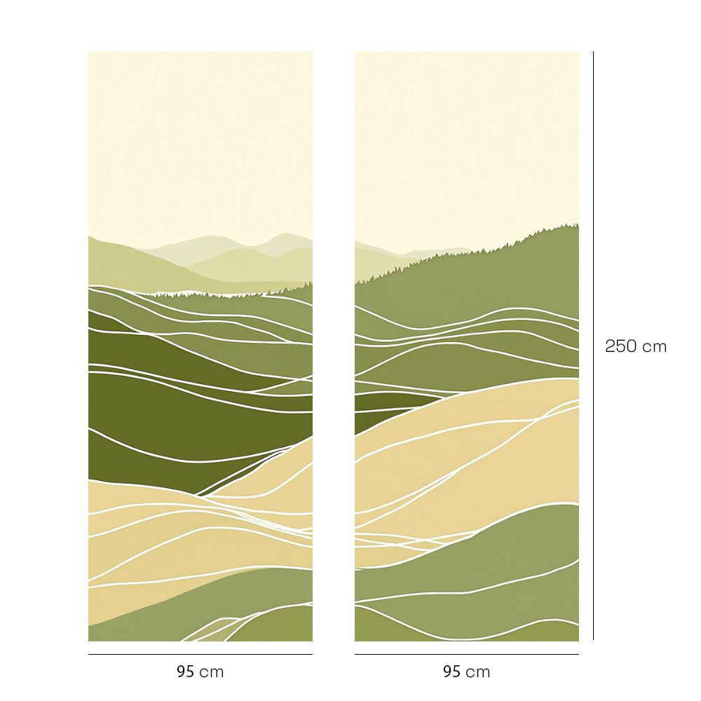 Papier peint "Paysage doux et serein"