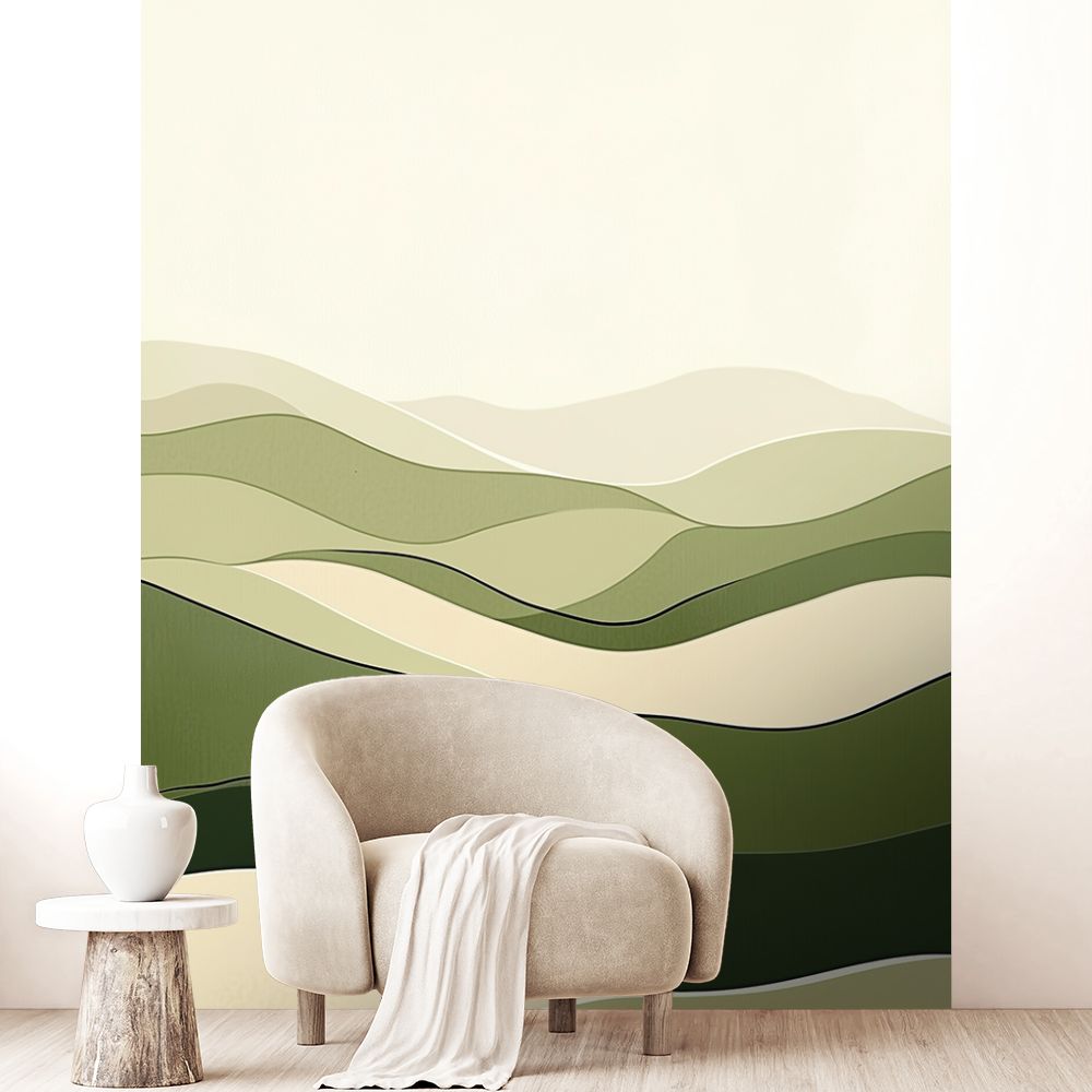 Papier peint "Paysages ondulants sereins"