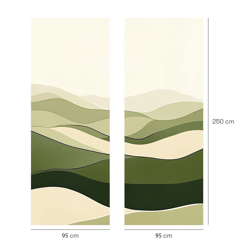 Papier peint "Paysages ondulants sereins"