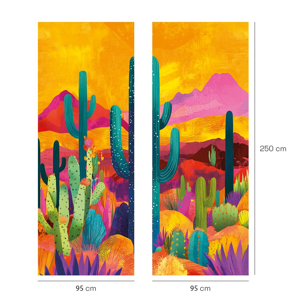 Papier peint "Paysage désertique vibrant"
