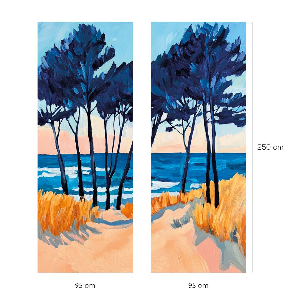 Papier peint "Côte maritime tranquille"