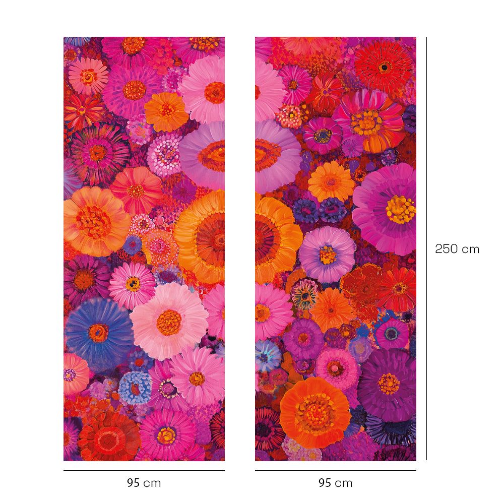 Papier peint "Explosion florale vibrante"
