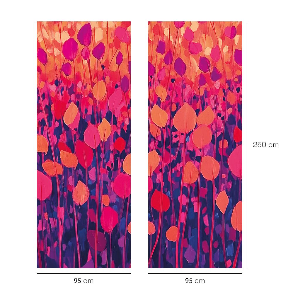 Papier peint "Fleurs abstraites vibrantes"