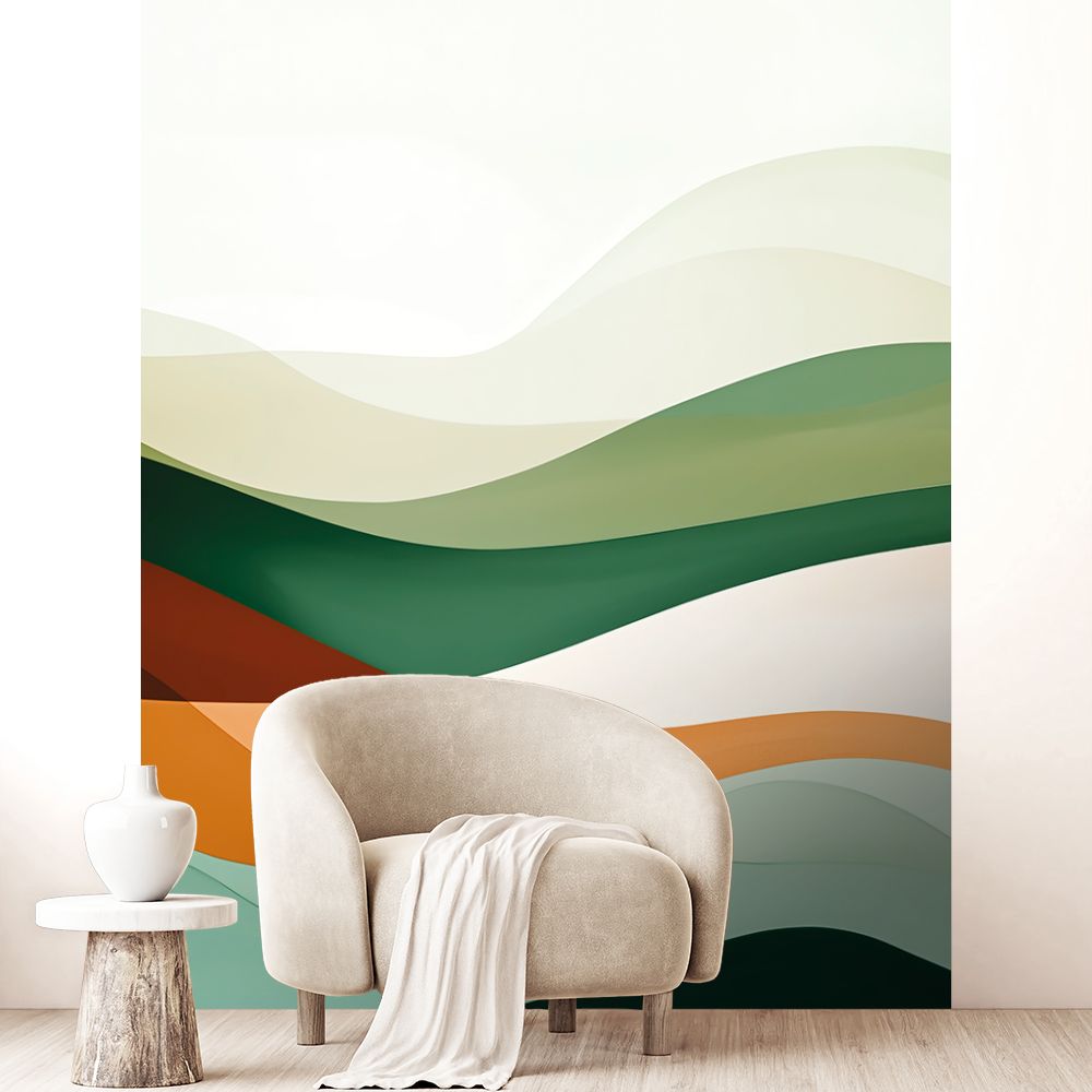Papier peint "Ondulations apaisantes"
