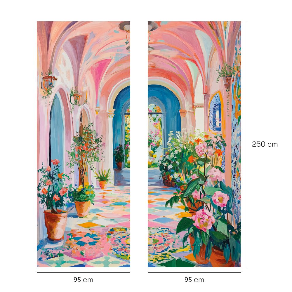 Papier peint "Arcade aux couleurs"