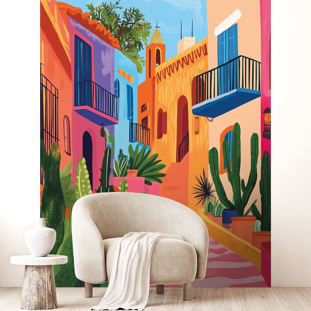 Papier peint "Ruelles ensoleillées"