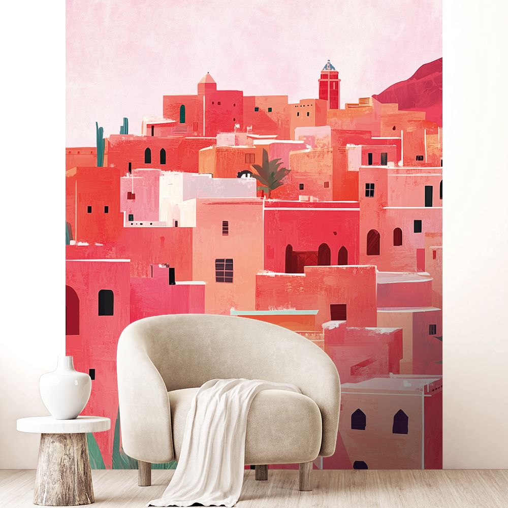 Papier peint "Maisons colorées"