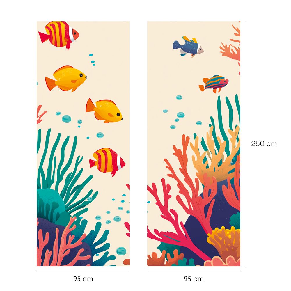 Papier peint "Poissons colorés"