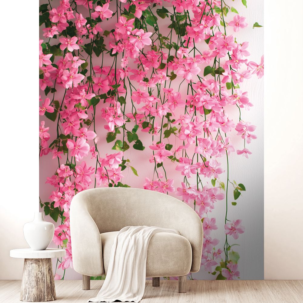 Papier peint "Fleurs suspendues"