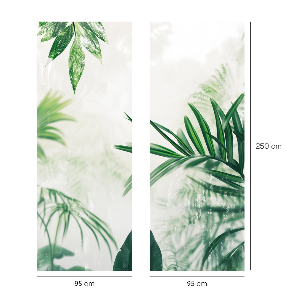 Papier peint "Feuilles exotiques paisibles"