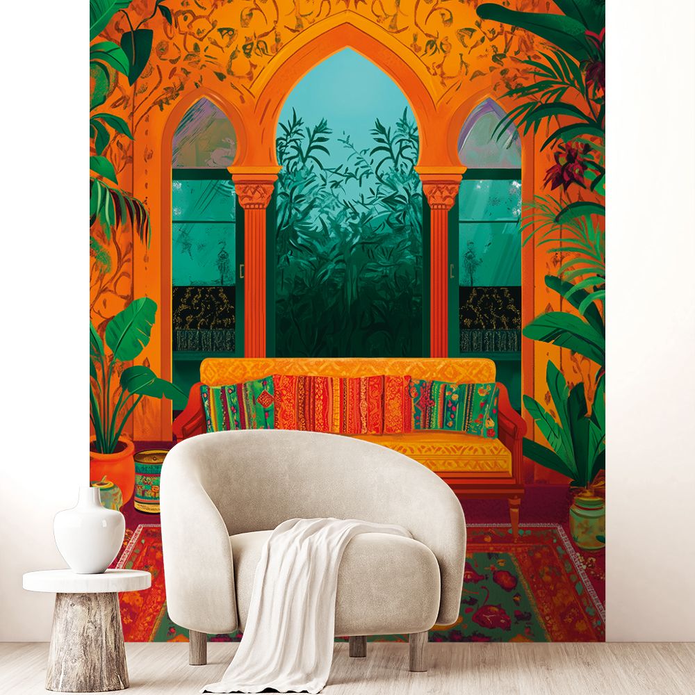 Papier peint "Ambiance exotique chaleureuse"