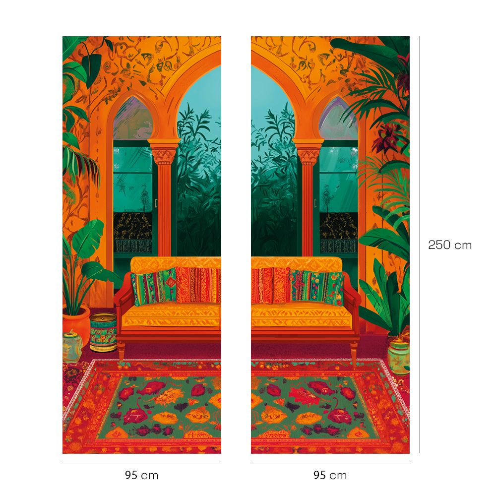 Papier peint "Ambiance exotique chaleureuse"