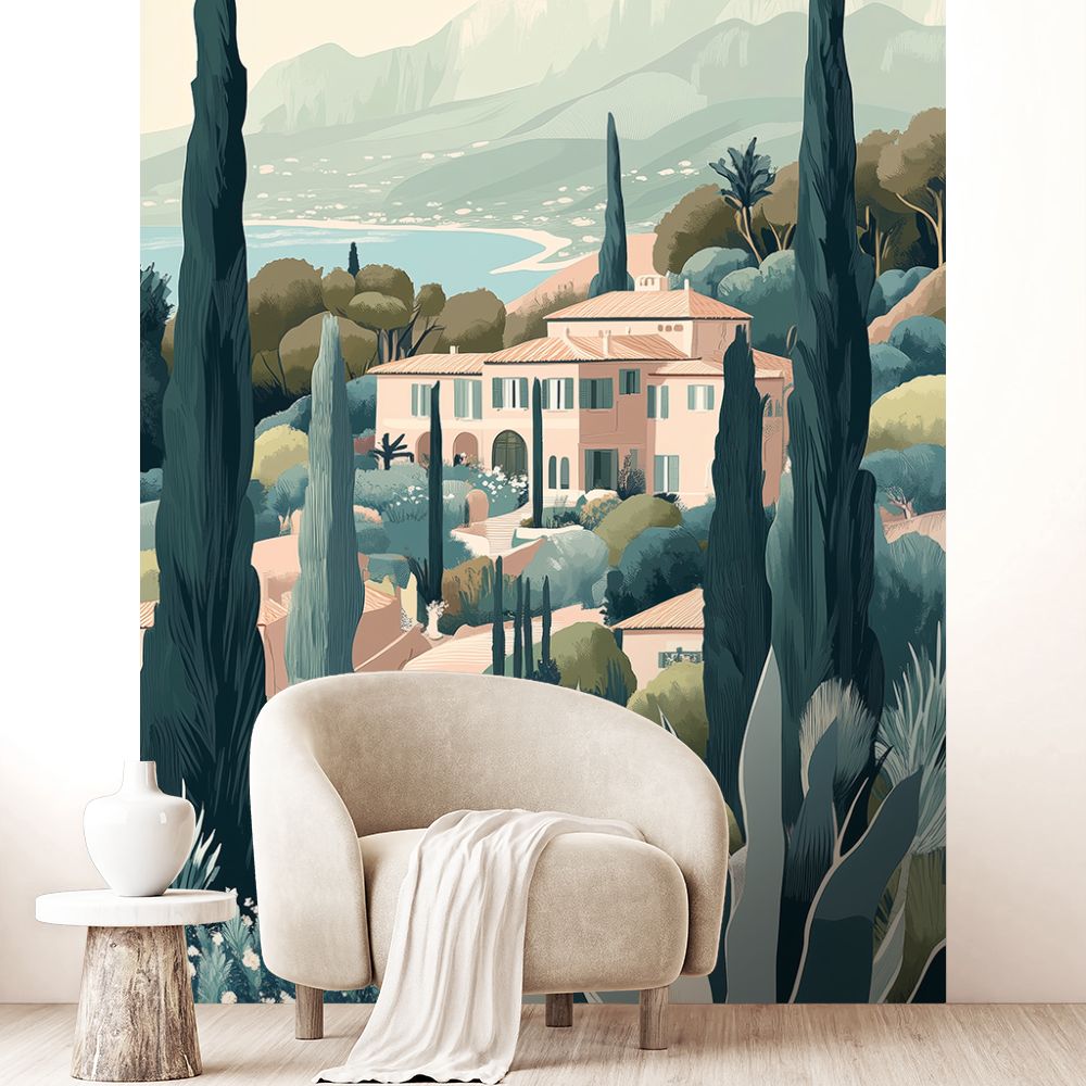 Papier peint "Villa méditerranéenne calme"