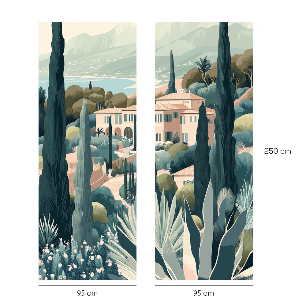 Papier peint "Villa méditerranéenne calme"