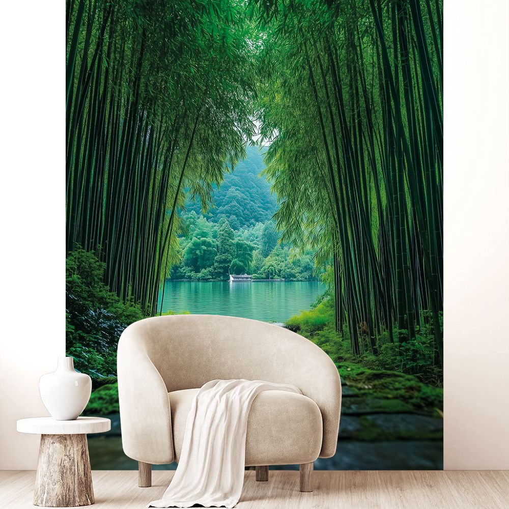 Papier peint "Allée de bambous"