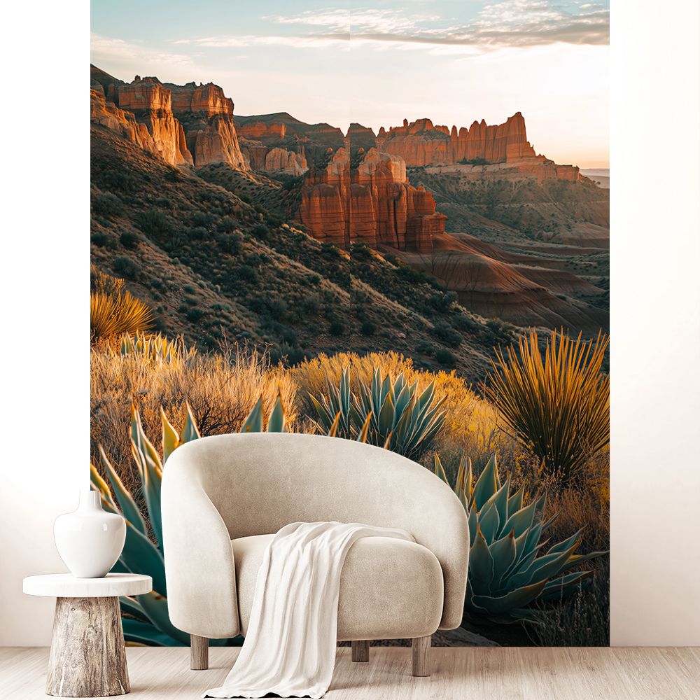 Papier peint "Coucher de soleil serein"
